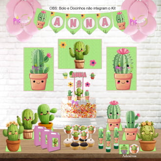 Kit Aniversário Personalizado Cactos