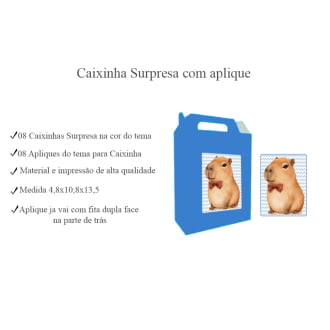 Kit Aniversário Personalizado Capivara azul