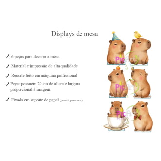 Kit Aniversário Personalizado Capivara azul