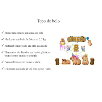 Kit Aniversário Personalizado Capivara azul