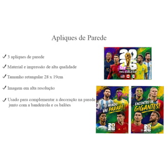 Kit Aniversário Personalizado Copa 2026 Craques do Futebol