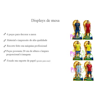 Kit Aniversário Personalizado Copa 2026 Craques do Futebol