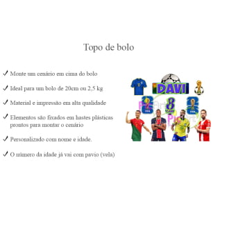 Kit Aniversário Personalizado Copa 2026 Craques do Futebol