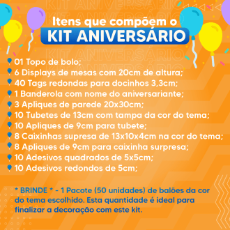 Kit Aniversário Personalizado Cuquin