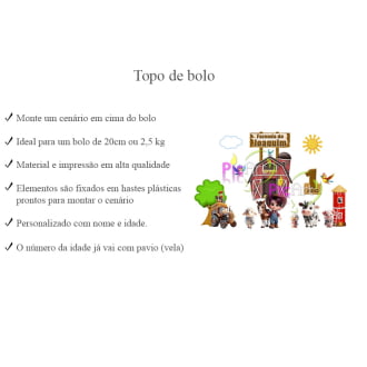 Kit Aniversário Personalizado fazendinha 3D menino