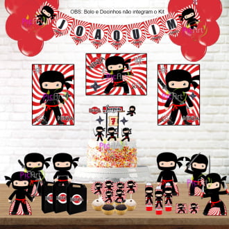 Kit Aniversário Personalizado Ninja