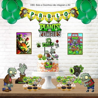 Kit Aniversário Personalizado Plantas vs Zumbis