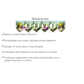 Kit Aniversário Personalizado Sherek