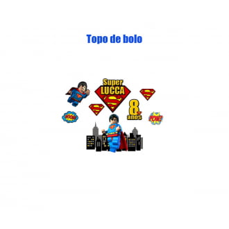 Kit Aniversário Personalizado - Super Man Lego