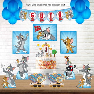 Kit Aniversário Personalizado Tom e Jerry