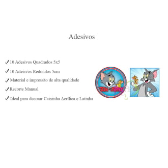 Kit Aniversário Personalizado Tom e Jerry