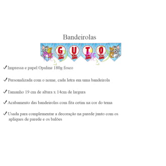 Kit Aniversário Personalizado Tom e Jerry