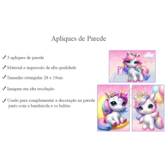 Kit Aniversário Personalizado Unicórnio Colors