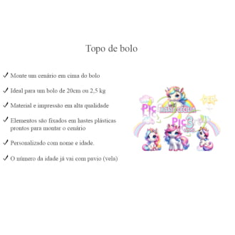 Kit Aniversário Personalizado Unicórnio Colors
