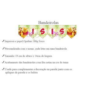 Kit Aniversário Personalizado Urso Pooh Menina