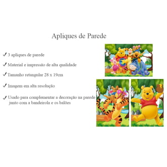 Kit Aniversário Personalizado Urso Pooh Menino