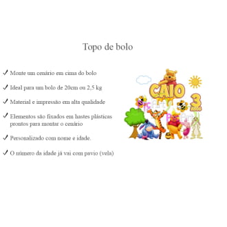 Kit Aniversário Personalizado Urso Pooh Menino