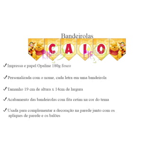 Kit Aniversário Personalizado Urso Pooh Menino
