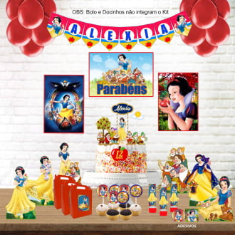Kit Aniversário Personalizado Branca de Neve Kit Aniversário Personalizado Branca de Neve