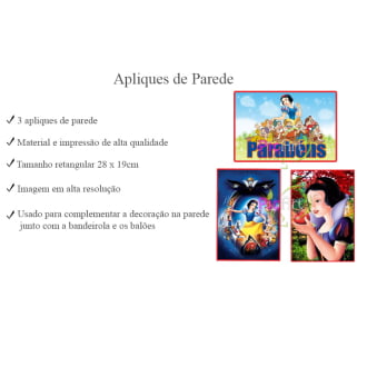 Kit Aniversário Personalizado Branca de Neve