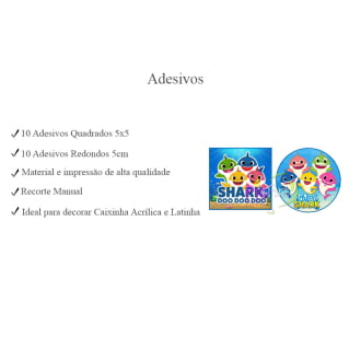 Kit Aniversário Personalizado Baby Shark para menino