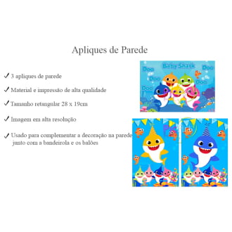 Kit Aniversário Personalizado Baby Shark para menino