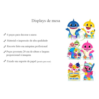 Kit Aniversário Personalizado Baby Shark para menino