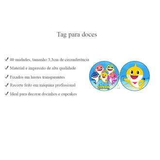 Kit Aniversário Personalizado Baby Shark para menino