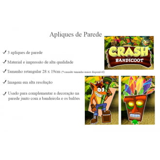Kit Aniversário Personalizado Crash Bandicoot