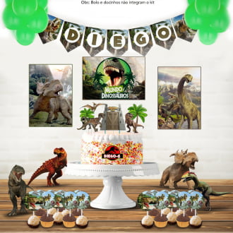 Kit Aniversário Personalizado Dinossauros