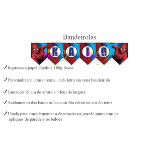 Kit Aniversário Personalizado Homem Aranha