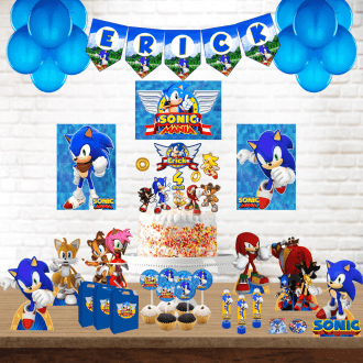 Kit Aniversário Personalizado Sonic