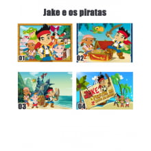 Papel Arroz A4 - Jake e os Piratas - tamanho 20x30 cm